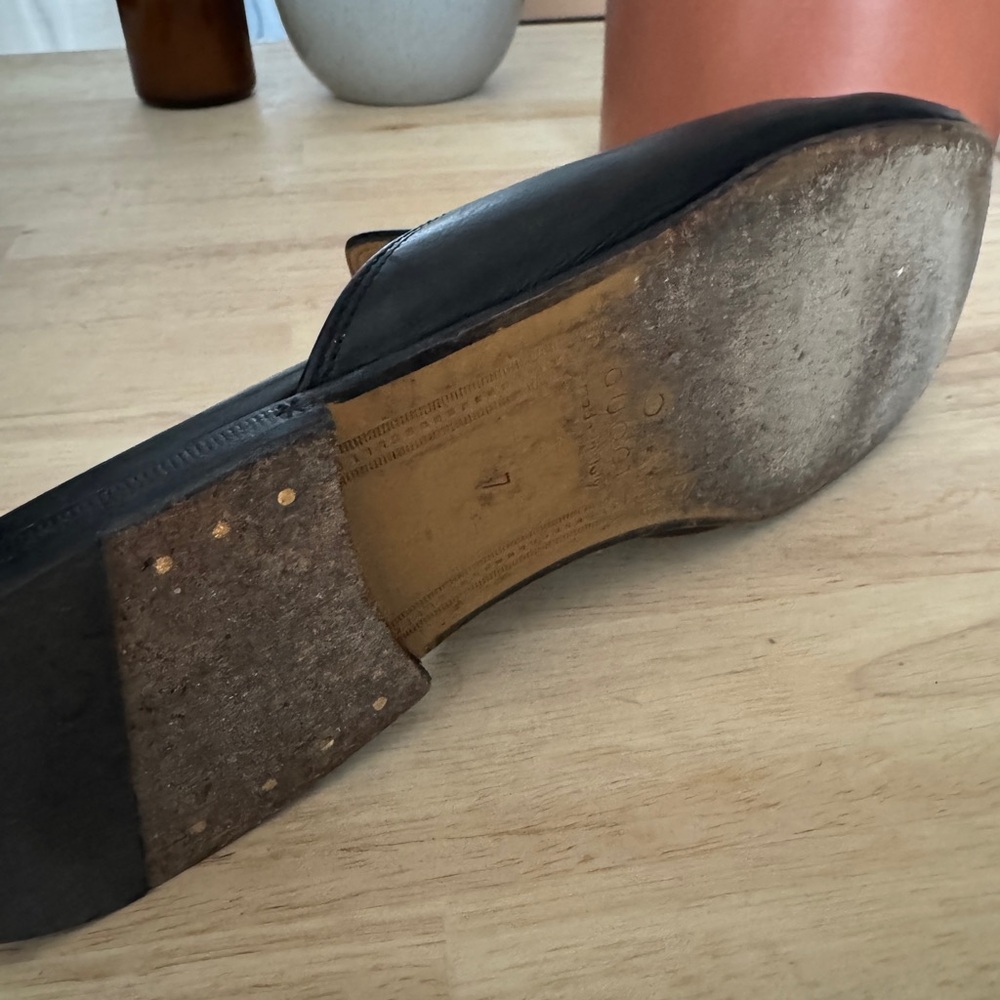 Gucci Black Horsebit Leather Mules - Picture 7 of 9